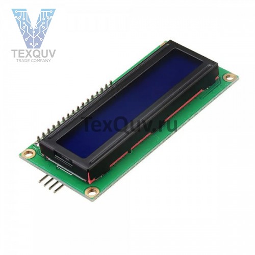 LCD1602 Символьный дисплей 16x2 Синий с I2C/SPI конвертером