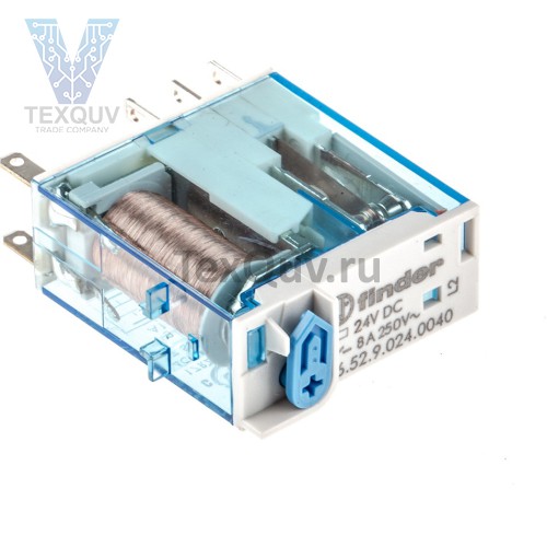 46.52.9.024.0040, Реле 24VDC 2 Form C 8А