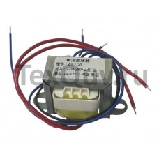 Трансформатор питания, сердечник El 41-20, 50Гц, понижение с 220В до 2х12В, 0.5А-4Вт
