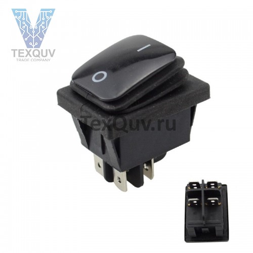 Переключатель KCD4-130/4PN FS черный