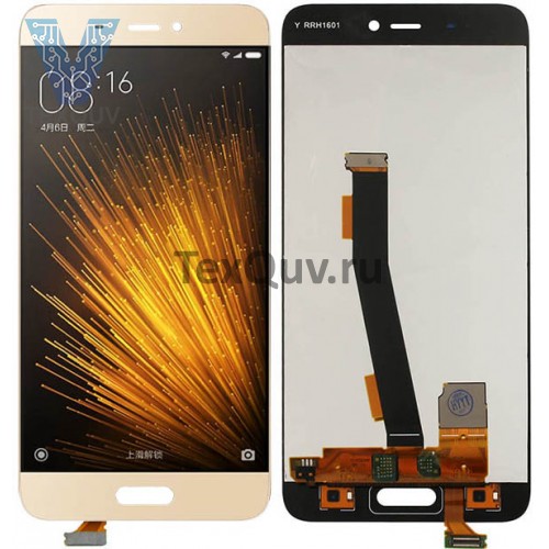 Дисплей с тачскрином для Xiaomi Mi 5 Золотой