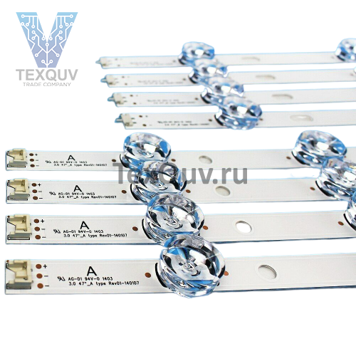 Подсветка 47" 6V / 4/5 led / (комплект 8 шт) 980mm AGF78401001 (4A+4B)