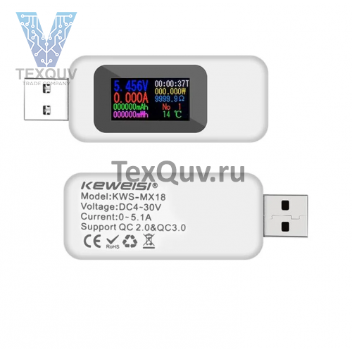 Цифровой USB тестер Keweisi KWS-MX18