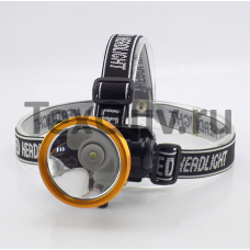 Высокомощный светодиодный налобный фонарь 30W, с встроенным аккумулятором