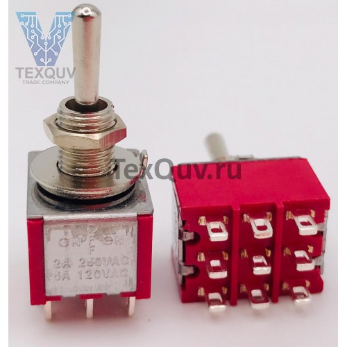 Тумблер MTS-303 2A-250V 9PIN (ON-OFF-ON)