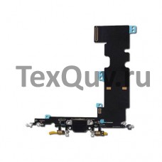 Шлейф с разъемом зарядки для Apple iPhone 8 Plus Черный оригинал