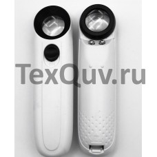 Лупа 40х-21мм ручная с подсветкой (2 LED, белая) MG6B-1В