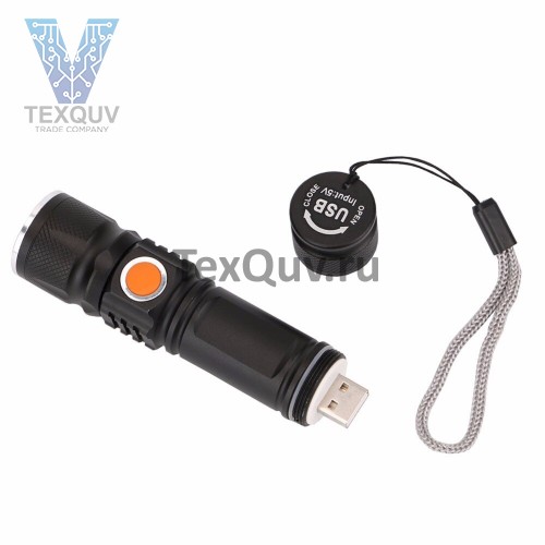 Перезаряжаемый водонепроницаемый фонарик XML T6 3800 с USB