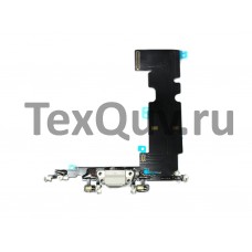 Шлейф с разъемом зарядки для Apple iPhone 8 Plus Белый оригинал