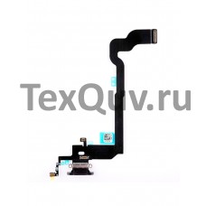 Шлейф с разъемом зарядки для Apple iPhone X Белый оригинал