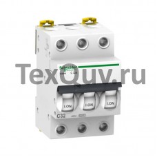 Автоматические выключатели Schneider Electric 3-полюсной C32А iC60N 6кА