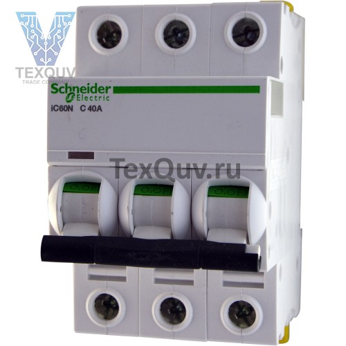 Автоматические выключатели Schneider Electric 3-полюсной C40А iC60N 6кА