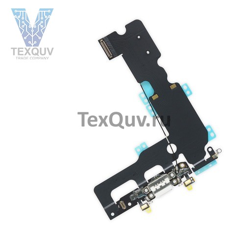 Шлейф с разъемом зарядки для Apple iPhone 7 Plus Белый оригинал