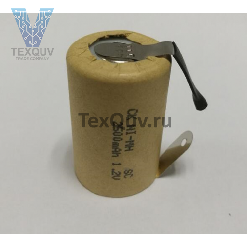 Ni-MH перезаряжаемый аккумулятор с выводами SC 1,2В 2500 мАч