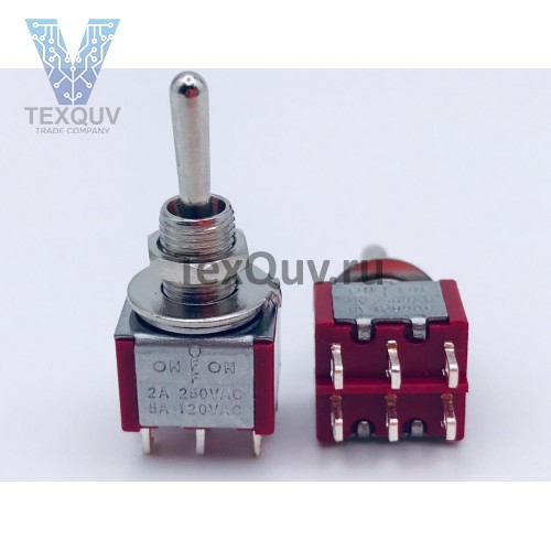 Тумблер MTS-223 2A-250V 6PIN (ON-(OFF)-ON)