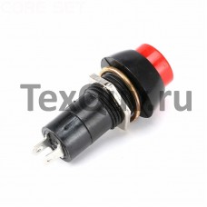 Кнопка PBS-11B 2PIN 1A-250V OFF-(ON) красная без фиксации