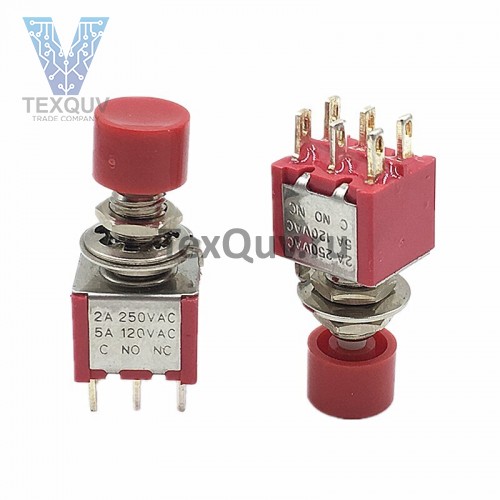 Кнопка переключатель PS-202 6PIN самостоятельный сброс