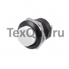 Кнопка R13-507 2PIN 3A-250V 16мм OFF-(ON) белая без фиксации