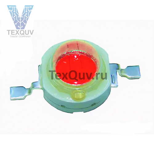 Светодиод без платы 1W 2,2V 50-70LM 620-625nm R (Красный)