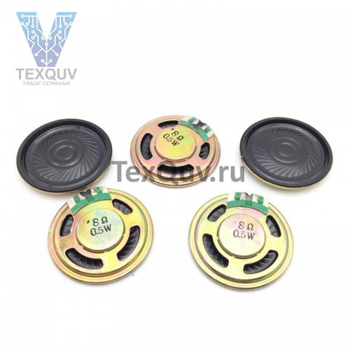 Мини-Динамик, 8Ом, 0,5Вт, 8R, диаметр динамика-28мм, толщина-3мм