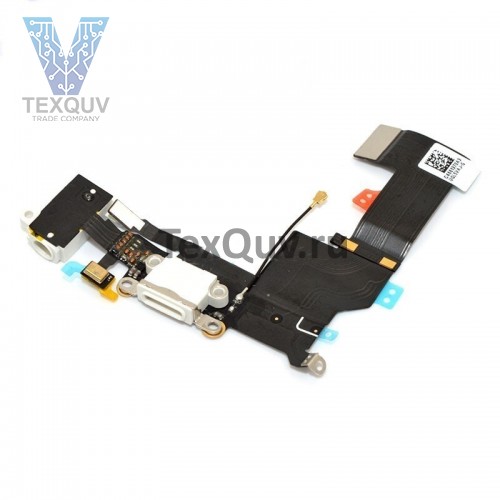 Шлейф с разъемом зарядки для Apple iPhone 5G Белый