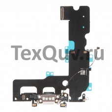 Шлейф с разъемом зарядки для Apple iPhone 7 Plus Черный оригинал