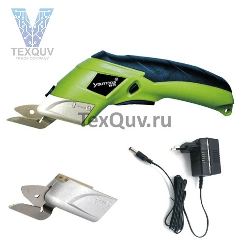 Многофункциональные беспроводные электрические ножницы, беспроводной резак с аккумулятором для ткани, ковра, ПВХ кожи, картона (зеленый)