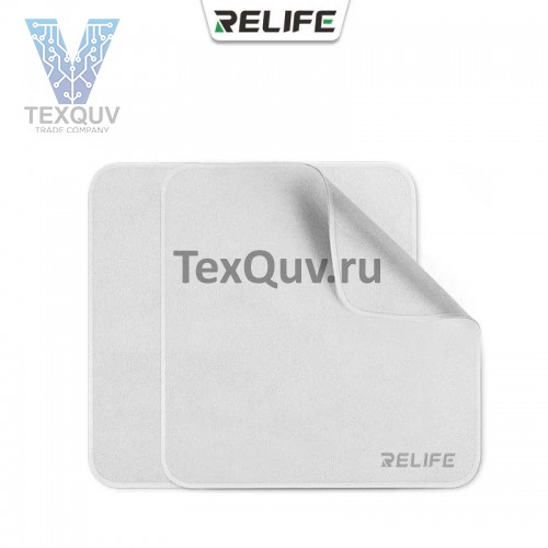Салфетка из микрофибры Relife RL-045C для протирки экранов, дисплеев, оптики (157x157мм)