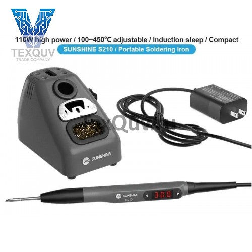 Паяльник портативный SUNSHINE S210, 110Вт, с автоматическим переходом в спящий режим (евро вилка)