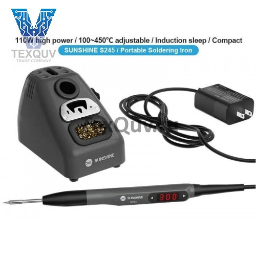 Паяльник портативный SUNSHINE S245, 110Вт, с автоматическим переходом в спящий режим (евро вилка)