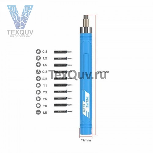 Электроотвертка RELIFE SD-22E (с набором бит 10шт)