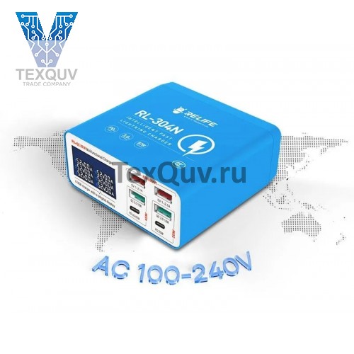 Зарядное устройство RELIFE RL-304N, с ЖК-дисплеем, с 6 портами