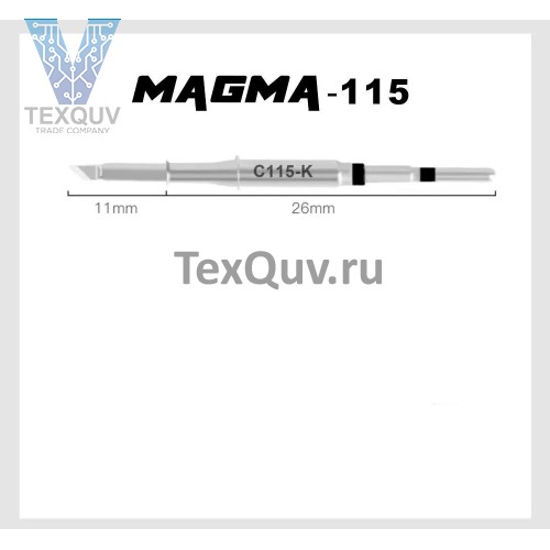 Жало MAGMA C115-K, совместимая с рукояткой паяльной станции JBC Sugon/Aifen/Aixun