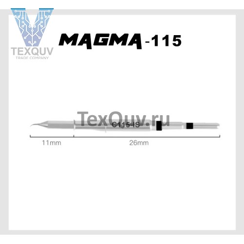 Жало MAGMA C115-IS, совместимая с рукояткой паяльной станции JBC Sugon/Aifen/Aixun