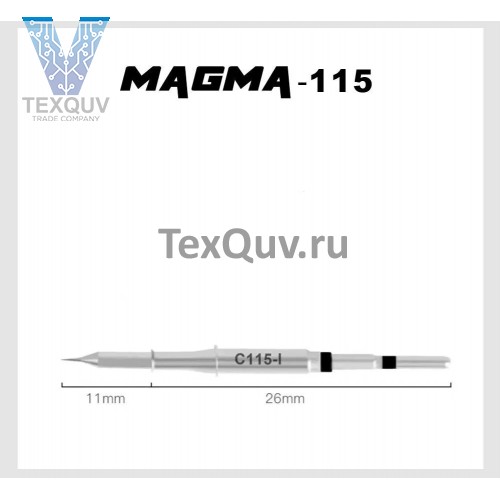 Жало MAGMA C115-I, совместимая с рукояткой паяльной станции JBC Sugon/Aifen/Aixun