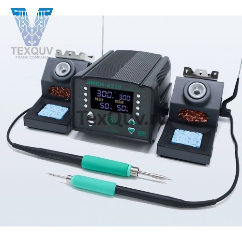 Паяльная станция AIFEN A220, 350Вт, с двумя ручками (С210/С245) и с двумя жалами (С210-К/С245-К) в комплекте