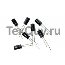 Конденсатор электролитический 10мкФ-100В/10uF-100V, 6.3/12мм