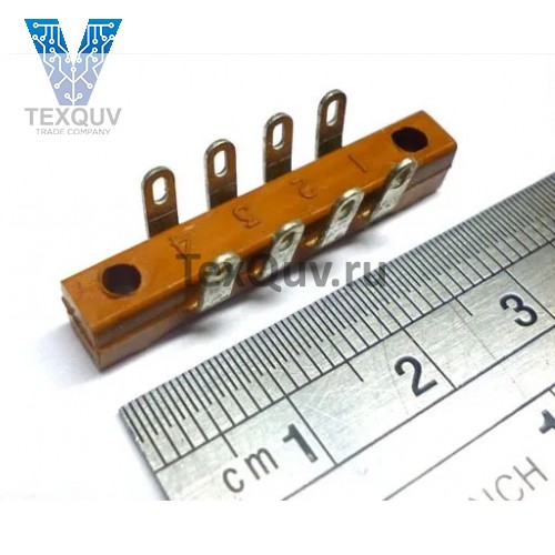 4ПС4-4 плата соединительная, 4 контакта, шаг 7мм, 5A-250V