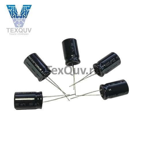 Конденсатор электролитический 22мкФ-250В/22uF-250V, 12/20мм