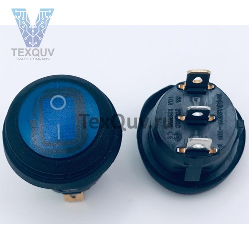 Переключатель KCD1-202FS BL/3PN (ON-OFF)