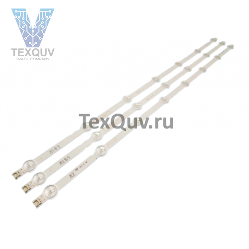 Подсветка 32" 3V / 7/8 led / 2 pin (комплект 3 шт) 630mm 6916L-1204A (1A2+2B2)