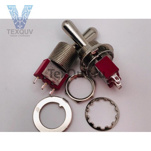 Мини тумблер с большой длинной ручкой 12мм 2A-250V 3PIN (ON-ON)