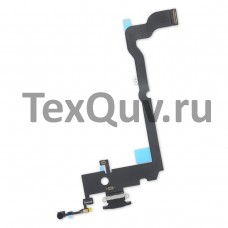 Шлейф с разъемом зарядки для Apple iPhone XS Max Черный оригинал