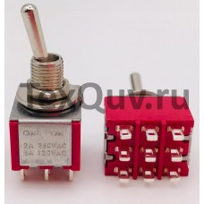 Тумблер STM-302 2A-250V 9PIN (ON-ON)