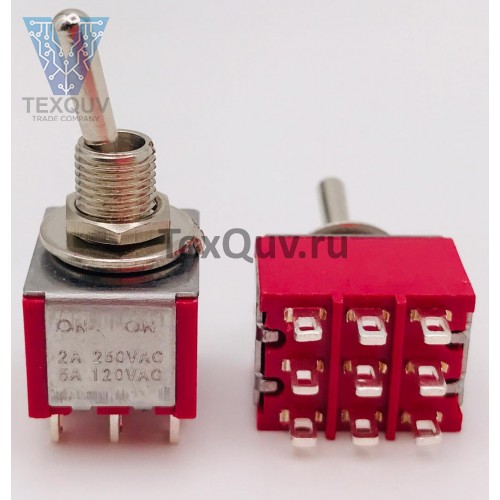 Тумблер STM-302 2A-250V 9PIN (ON-ON)