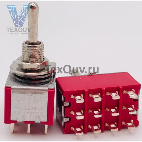 Тумблер STM-403 2A-250V 12PIN (ON-OFF-ON)
