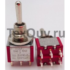 Тумблер MTS-203 2A-250V 6PIN (ON-(OFF)-ON)