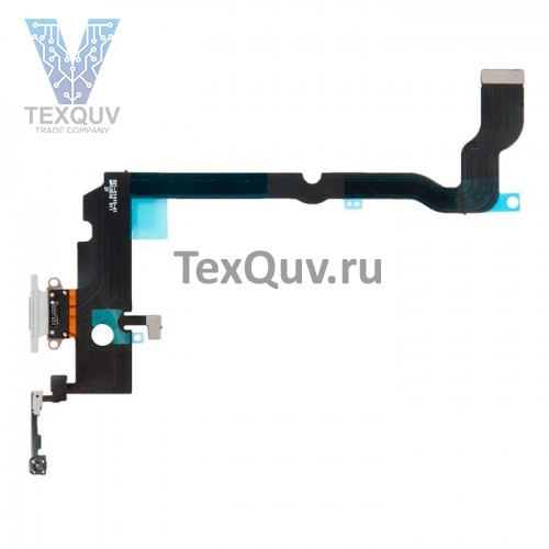 Шлейф с разъемом зарядки для Apple iPhone XS Max Белый