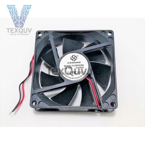 Вентилятор 80x80-25 12VDC 0,23А втулка (CLD8025SM DC12V SLEEVE)