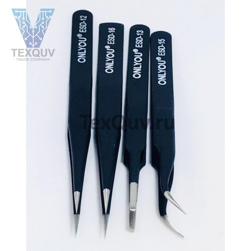 ONLYOU ESD-13 Черный Не Ржавеющий Пинцет
